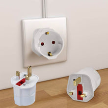 Load image into Gallery viewer, Universal CE Rohs European EU to US UK Plug Adapter Travel Converter Middle East Malaysia United Kingdom