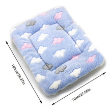 Load image into Gallery viewer, Pet Warm Fleece Mat Small Large Paw Print Cat Dog Puppy Soft Blanket Bed Pillow Cushion