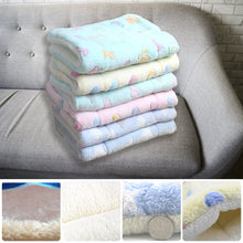 Load image into Gallery viewer, Pet Warm Fleece Mat Small Large Paw Print Cat Dog Puppy Soft Blanket Bed Pillow Cushion