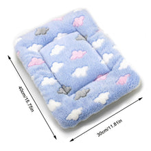 Load image into Gallery viewer, Pet Warm Fleece Mat Small Large Paw Print Cat Dog Puppy Soft Blanket Bed Pillow Cushion