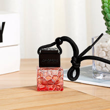 Load image into Gallery viewer, 8ml/10ml Car Air Freshener Oil Empty Bottle Car Air Freshener Decoration Perfume Hanging Glass Essential Oil Bottle with Black Caps Accessories