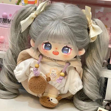 Load image into Gallery viewer, Ponytail Cotton Doll Chemical Fiber Wig Chemical Fiber Clamping BJD SD Doll Hair 20cm Purple Doll Long Curly Hair Ponytail