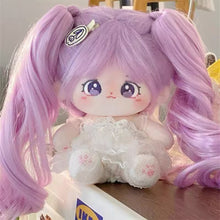 Load image into Gallery viewer, Ponytail Cotton Doll Chemical Fiber Wig Chemical Fiber Clamping BJD SD Doll Hair 20cm Purple Doll Long Curly Hair Ponytail