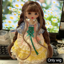 Load image into Gallery viewer, 1/6 BJD Dolls Short Long Hair High Temperature Fiber Soft Silk Doll Wig Colorful Wig Multi-color Doll's Accessories