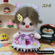 Load image into Gallery viewer, 20CM Cotton Doll Rompers Cartoon Plush Doll Replacement Outfit Playing House Accessories Mini Clothes