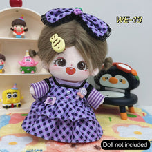 Load image into Gallery viewer, 20CM Cotton Doll Rompers Cartoon Plush Doll Replacement Outfit Playing House Accessories Mini Clothes
