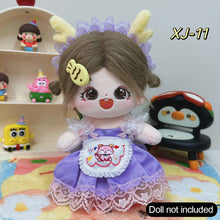 Load image into Gallery viewer, 20CM Cotton Doll Rompers Cartoon Plush Doll Replacement Outfit Playing House Accessories Mini Clothes