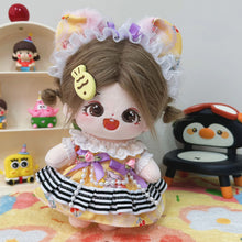 Load image into Gallery viewer, 20CM Cotton Doll Rompers Cartoon Plush Doll Replacement Outfit Playing House Accessories Mini Clothes