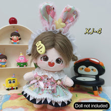 Load image into Gallery viewer, 20CM Cotton Doll Rompers Cartoon Plush Doll Replacement Outfit Playing House Accessories Mini Clothes