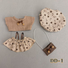 Load image into Gallery viewer, 20CM Cotton Doll Rompers Cartoon Plush Doll Replacement Outfit Dress Playing House Accessories Mini Clothes