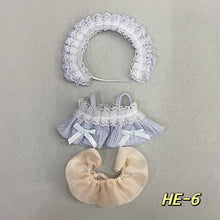 Load image into Gallery viewer, 20CM Cotton Doll Rompers Cartoon Plush Doll Replacement Outfit Dress Playing House Accessories Mini Clothes