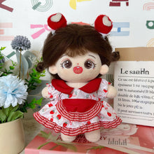 Load image into Gallery viewer, 20CM Cotton Doll Rompers Cartoon Plush Doll Replacement Outfit Dress Playing House Accessories Mini Clothes