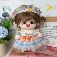 Load image into Gallery viewer, 20CM Cotton Doll Rompers Cartoon Plush Doll Replacement Outfit Dress Playing House Accessories Mini Clothes