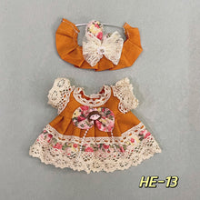 Load image into Gallery viewer, 20CM Cotton Doll Rompers Cartoon Plush Doll Replacement Outfit Dress Playing House Accessories Mini Clothes