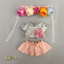 Load image into Gallery viewer, 20CM Cotton Doll Rompers Cartoon Plush Doll Replacement Outfit Dress Playing House Accessories Mini Clothes