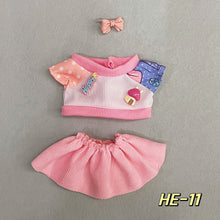 Load image into Gallery viewer, 20CM Cotton Doll Rompers Cartoon Plush Doll Replacement Outfit Dress Playing House Accessories Mini Clothes
