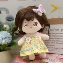Load image into Gallery viewer, 20CM Cotton Doll Rompers Cartoon Plush Doll Replacement Outfit Playing House Accessories Mini Clothes