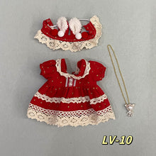 Load image into Gallery viewer, 20CM Cotton Doll Rompers Cartoon Plush Doll Replacement Outfit Playing House Accessories Mini Clothes