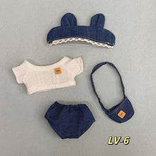 Load image into Gallery viewer, 20CM Cotton Doll Rompers Cartoon Plush Doll Replacement Outfit Playing House Accessories Mini Clothes