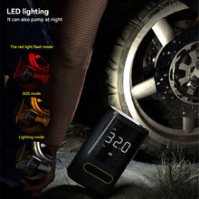 Load image into Gallery viewer, 150PSI Car Inflator Air Pump Portable Self Propelled Electric Air Compressor Pump Tire Handheld Wireless Digital Display Pump and Charger for Phone