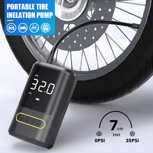 Load image into Gallery viewer, 150PSI Car Inflator Air Pump Portable Self Propelled Electric Air Compressor Pump Tire Handheld Wireless Digital Display Pump and Charger for Phone