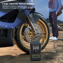 Load image into Gallery viewer, 150PSI Car Inflator Air Pump Portable Self Propelled Electric Air Compressor Pump Tire Handheld Wireless Digital Display Pump and Charger for Phone