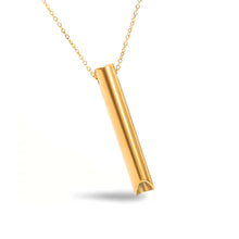 Load image into Gallery viewer, Yoga Meditation Whistle Mindfulness Pendant Stainless Steel Engraved Character Anxiety Necklace Adjusting Breath To Relieve Anxiety Necklace