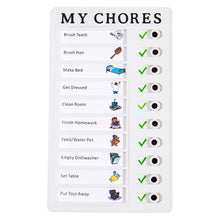 Load image into Gallery viewer, Portable Chore Chart Memo Board, To Do List Checklist Board Detachable Reusable DIY Message Home Travel Planning Reminder Chart