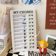 Load image into Gallery viewer, Portable Chore Chart Memo Board, To Do List Checklist Board Detachable Reusable DIY Message Home Travel Planning Reminder Chart