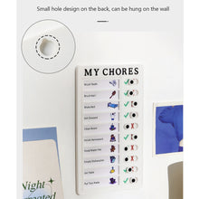 Load image into Gallery viewer, Portable Chore Chart Memo Board, To Do List Checklist Board Detachable Reusable DIY Message Home Travel Planning Reminder Chart