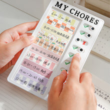 Load image into Gallery viewer, Portable Chore Chart Memo Board, To Do List Checklist Board Detachable Reusable DIY Message Home Travel Planning Reminder Chart