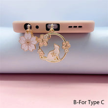 Load image into Gallery viewer, Sakura Rabbit Dust Plug Charm Kawaii Phone Anti Dust Cap Cute Charge Port Plug For iPhone Type C Dust Protection Stopper