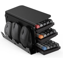 Load image into Gallery viewer, Keyboard Mouse Desktop Organizer Acrylic 3 Tier Stand Frame Shelf Lightweight Keyboard Storage Tool For Study Room Exhibition