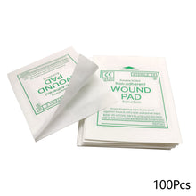 Load image into Gallery viewer, 50/100pcs Sterile Non-woven Gauze Pad Wound Care Supplies Gauze Pad Cotton First Aid Waterproof Wound Dressing
