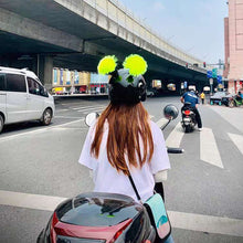 Load image into Gallery viewer, 2Pcs Motorcycle Helmet Braids Wig Woman Lady Loose Wig Braid Motorbike Helmet Pigtails Decoration For Women Men Children