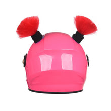 Load image into Gallery viewer, 2Pcs Motorcycle Helmet Braids Wig Woman Lady Loose Wig Braid Motorbike Helmet Pigtails Decoration For Women Men Children