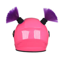 Load image into Gallery viewer, 2Pcs Motorcycle Helmet Braids Wig Woman Lady Loose Wig Braid Motorbike Helmet Pigtails Decoration For Women Men Children