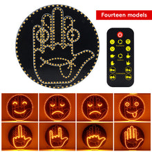 Load image into Gallery viewer, LED Car Finger Expression Light with Remote Control Lighting Gesture Light Road Rage Middle Finger Gesture Palm Light Accessories