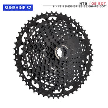 Load image into Gallery viewer, MTB Bike Road Bicycle Freewheel 11V 12V 42/46/50T 52T for M5100 M6100 M7100 HG Hub SUNSHINE Black Cassette 8S 9S 10S 11S 12S