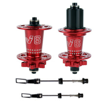Load image into Gallery viewer, TANKE 120 Click Hub 6 Bearing MTB Mountain Bike Hub Front Rear Thru HG 28 32 36 Holes Disc Brake Bicycle Hubs 8 9 10 11 12 Speed