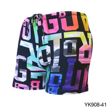 Load image into Gallery viewer, Men's Colorful Print Quick Dry Swimwear Men Trunks Swim Shorts Slim Fit Swimming Trunks for Beach Surf Beachwear