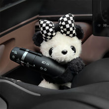 Load image into Gallery viewer, Car Cute Bowknot Panda Wiper Turn Signal Switch Ornaments Plush Decor Doll Auto Interior Accessories