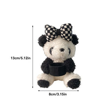 Load image into Gallery viewer, Car Cute Bowknot Panda Wiper Turn Signal Switch Ornaments Plush Decor Doll Auto Interior Accessories