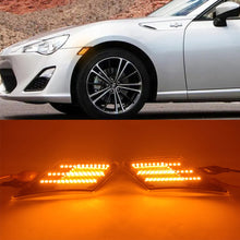 Load image into Gallery viewer, 2Pcs Car LED Dynamic Turn Signal Lights Side Marker Indicator Sequential Lamp For Toyota 86 FT86 GT86 Scion FR-S Subaru BRZ