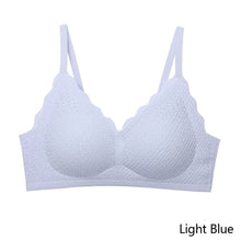 Load image into Gallery viewer, Lace Seamless Bra Women Small Chest Brassier Tops Gather Push Up Simple Wireless Bralette Female Comfortable Underwear 2024 New Sexy One-Piece Lingerie