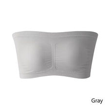 Load image into Gallery viewer, Double Layers Plus-size Strapless Bra Women Thin Mesh Seamless Underwear Wrap Wireless and Breathable Bandeau Removable Padded Line Top