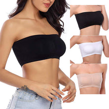 Load image into Gallery viewer, Double Layers Plus-size Strapless Bra Women Thin Mesh Seamless Underwear Wrap Wireless and Breathable Bandeau Removable Padded Line Top
