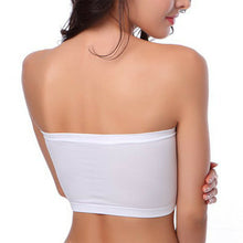 Load image into Gallery viewer, Double Layers Plus-size Strapless Bra Women Thin Mesh Seamless Underwear Wrap Wireless and Breathable Bandeau Removable Padded Line Top