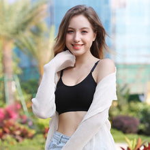 Load image into Gallery viewer, Seamless Bras For Women Ribbed Knit Brassiere Gather Wire Free Breathable Underwear Pure Cotton Sleep Bralette Tube Top