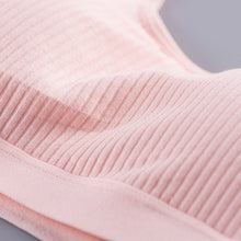 Load image into Gallery viewer, Seamless Bras For Women Ribbed Knit Brassiere Gather Wire Free Breathable Underwear Pure Cotton Sleep Bralette Tube Top